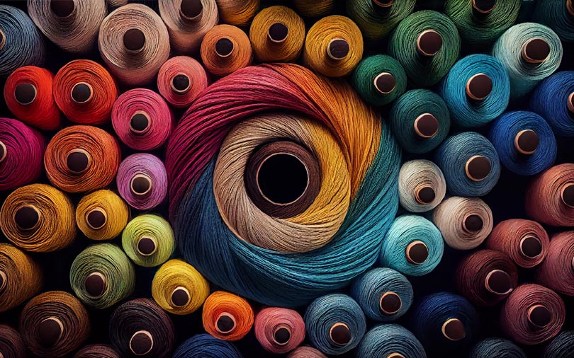 Each ton of recycled colored yarn saves several tons of carbon emissions!